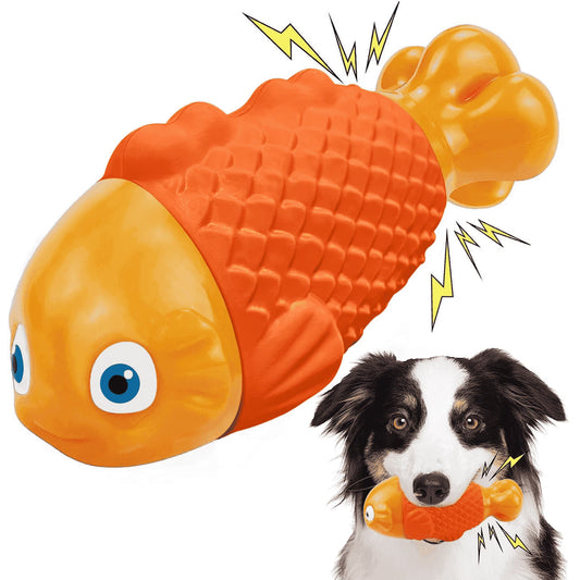 Indestructible Squeaky Dog Toy for Aggressive Chewers – Heavy Duty Rubber Fetch & Pool Toy for Large Breeds