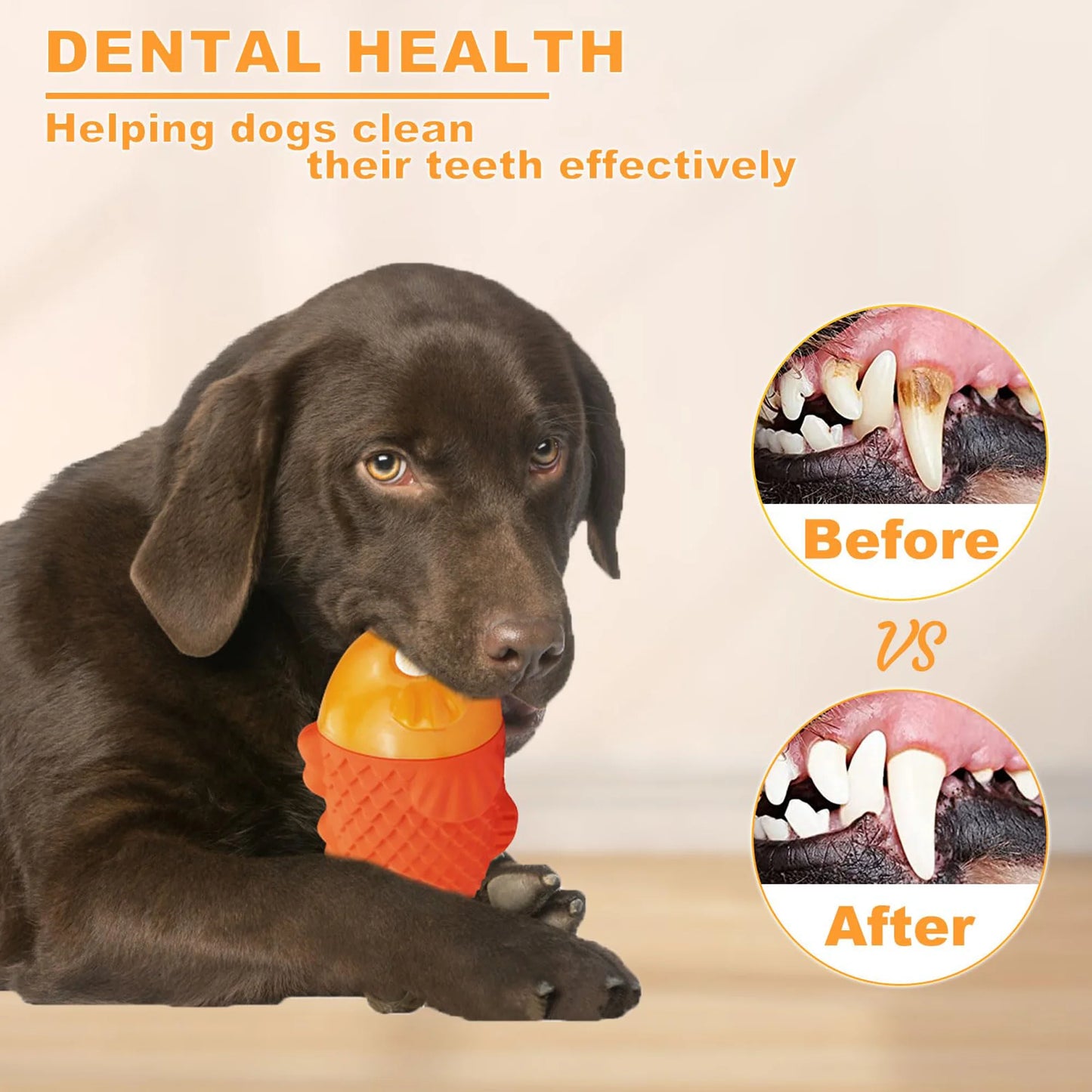 Indestructible Squeaky Dog Toy for Aggressive Chewers – Heavy Duty Rubber Fetch & Pool Toy for Large Breeds