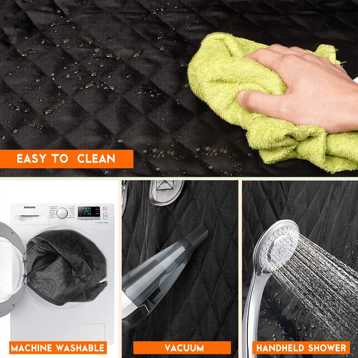 Premium Waterproof Dog Seat Cover | Scratchproof, Non-Slip Back Seat Hammock