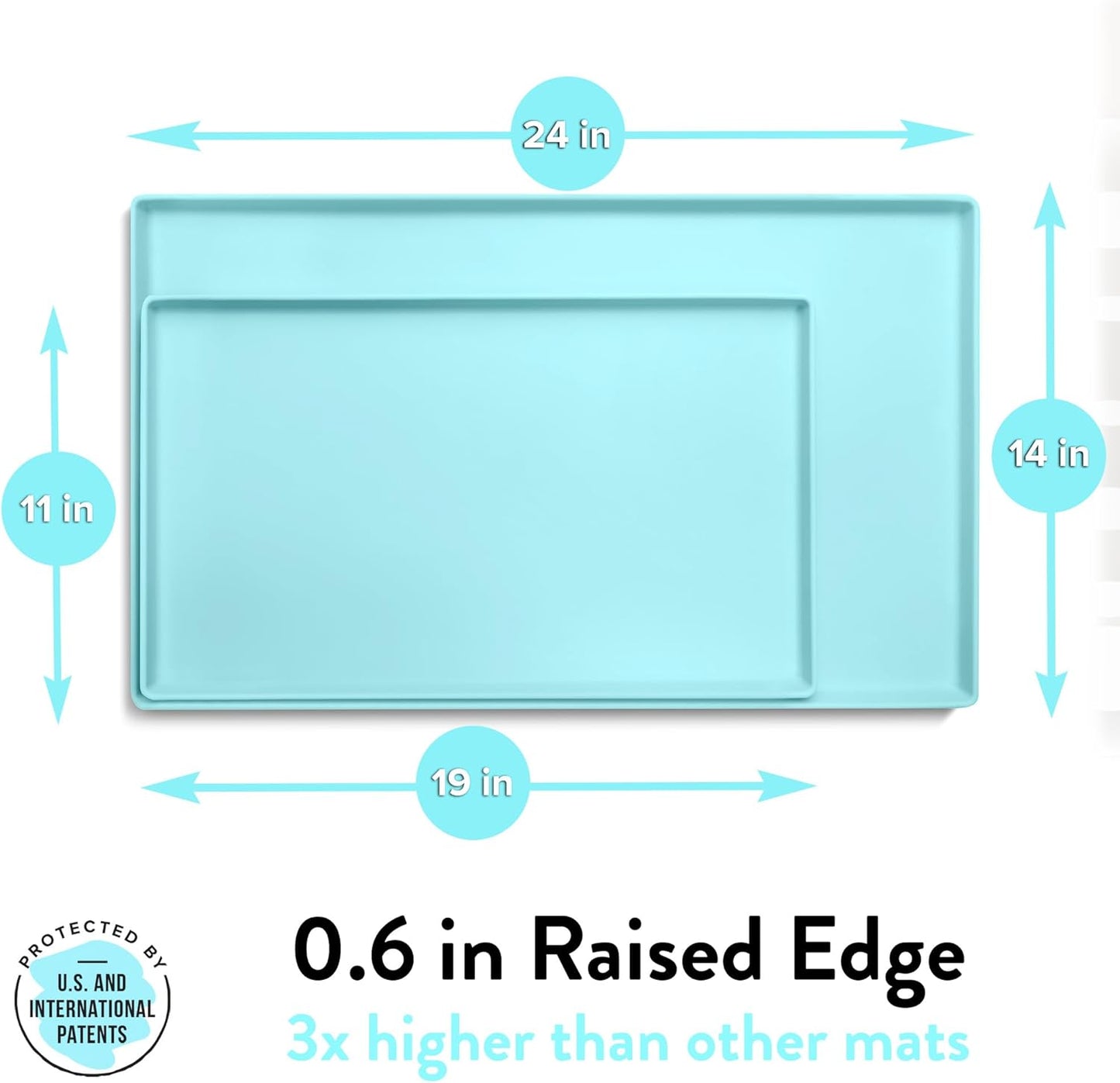 Waterproof Silicone Pet Feeding Mat | Non-Slip Food & Water Bowl Placement Pad