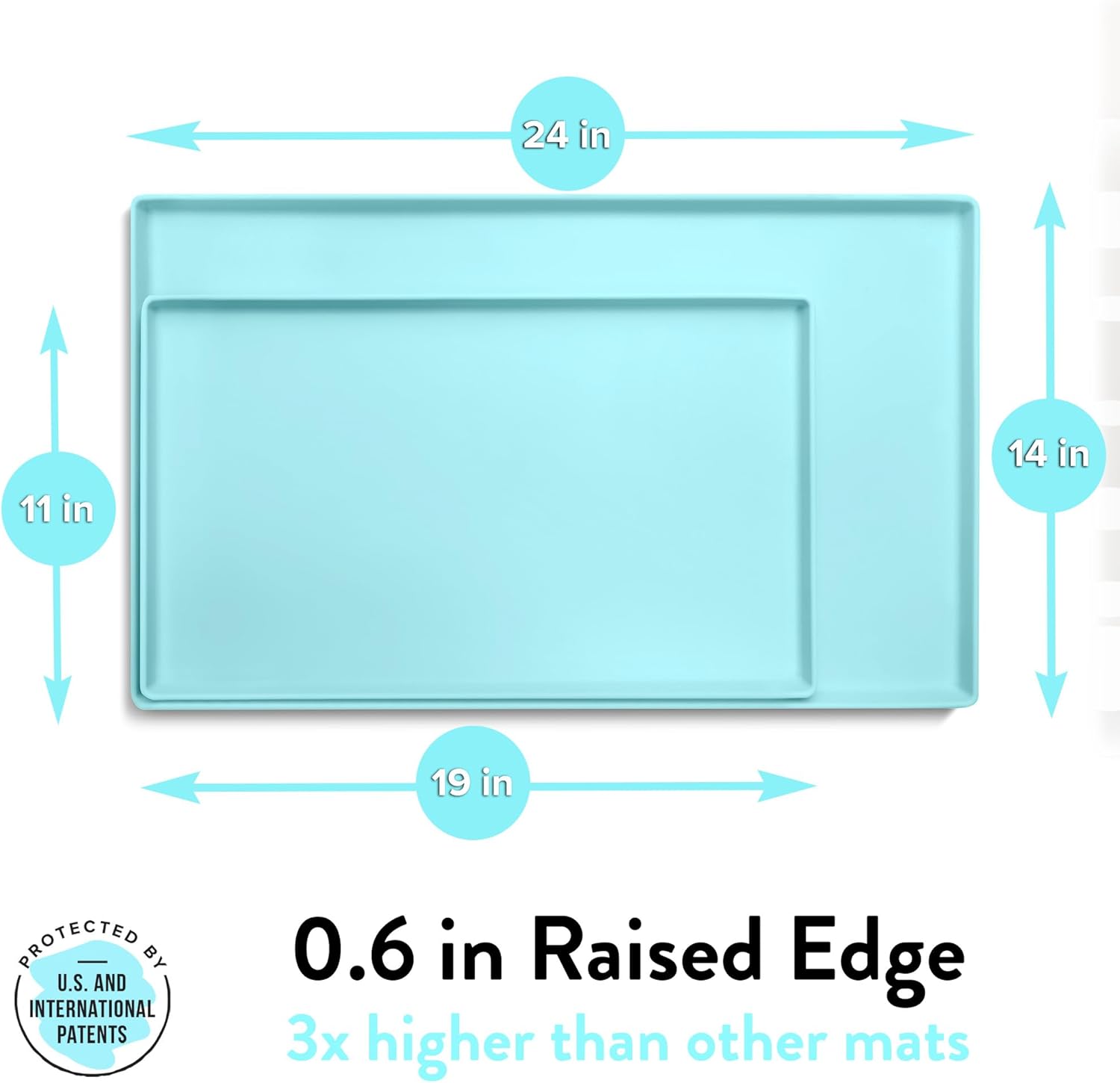 Waterproof Silicone Pet Feeding Mat | Non-Slip Food & Water Bowl Placement Pad