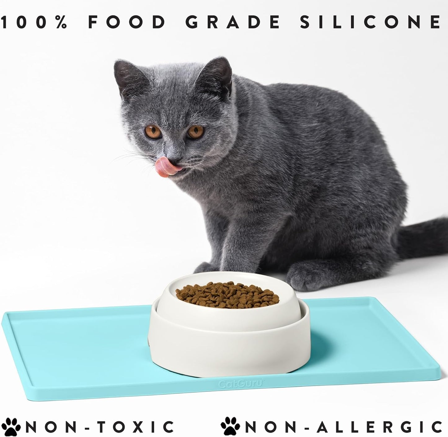 Waterproof Silicone Pet Feeding Mat | Non-Slip Food & Water Bowl Placement Pad
