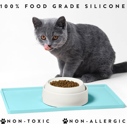 Waterproof Silicone Pet Feeding Mat | Non-Slip Food & Water Bowl Placement Pad