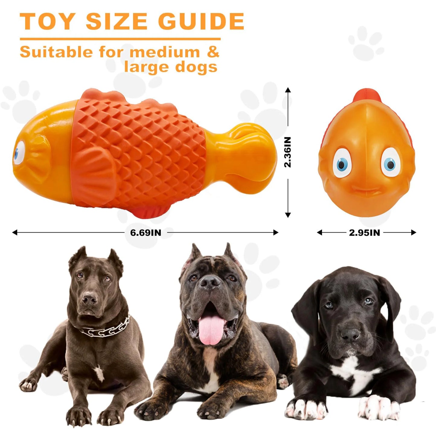 Indestructible Squeaky Dog Toy for Aggressive Chewers – Heavy Duty Rubber Fetch & Pool Toy for Large Breeds