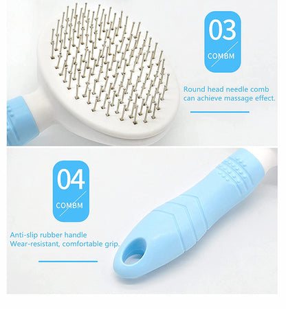 2-in-1 Pet Grooming Brush Set | Self-Cleaning Slicker & Silicone Bath Brush