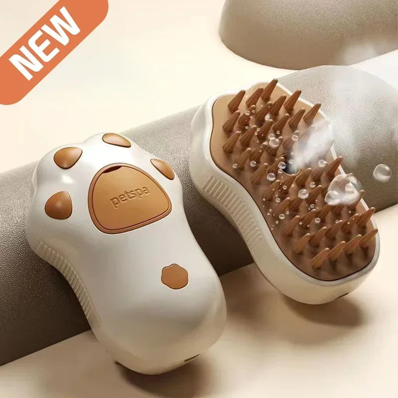 3-in-1 Electric Steamy Pet Brush | Wireless Spray Grooming & Massage Comb
