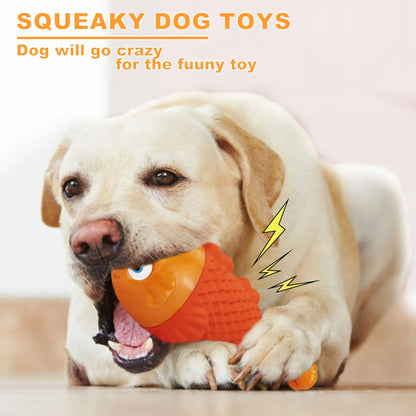 Indestructible Squeaky Dog Toy for Aggressive Chewers – Heavy Duty Rubber Fetch & Pool Toy for Large Breeds