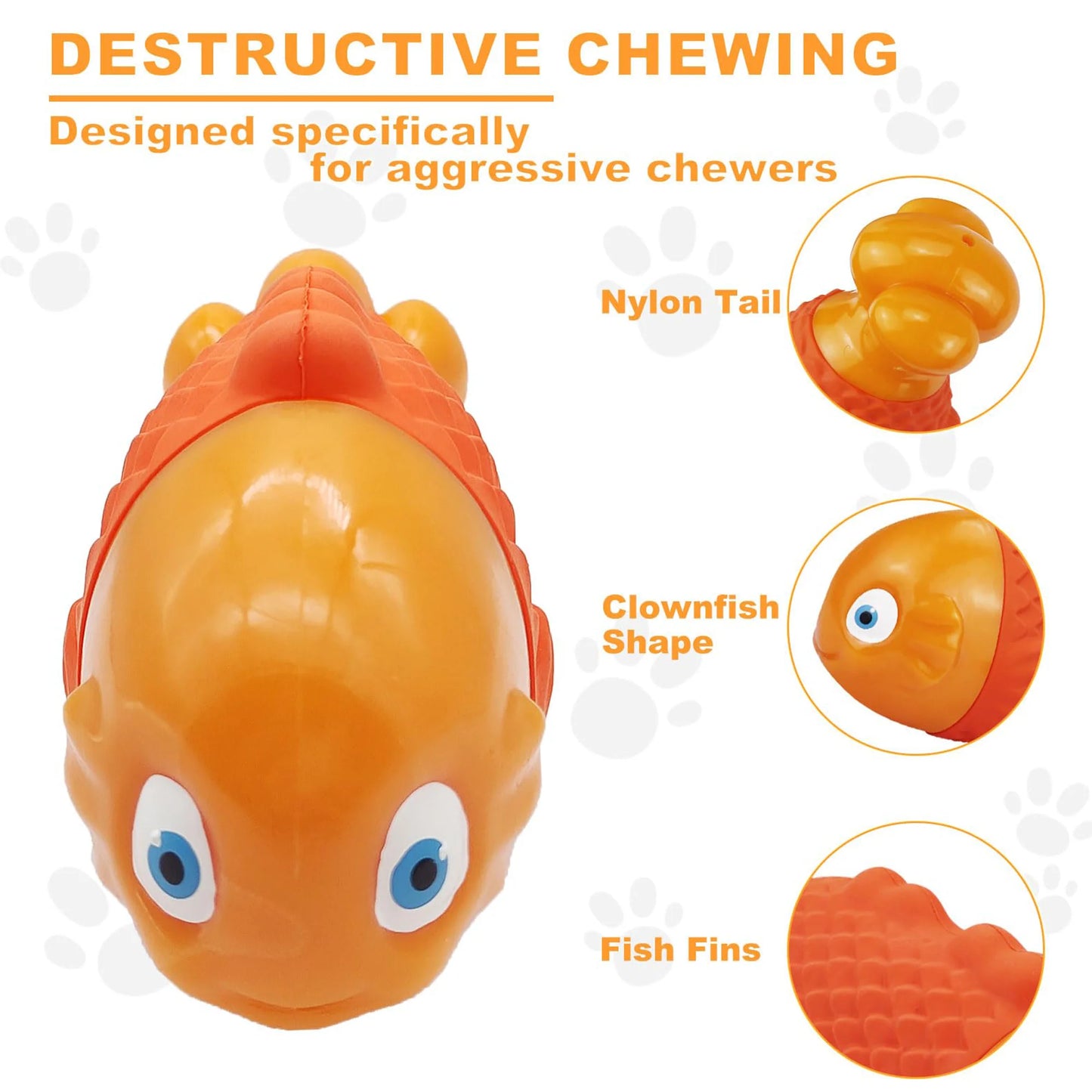 Indestructible Squeaky Dog Toy for Aggressive Chewers – Heavy Duty Rubber Fetch & Pool Toy for Large Breeds