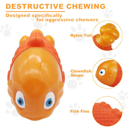 Indestructible Squeaky Dog Toy for Aggressive Chewers – Heavy Duty Rubber Fetch & Pool Toy for Large Breeds
